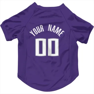 Purple Sacramento Kings Custom    Dog & Cat Pet Jersey